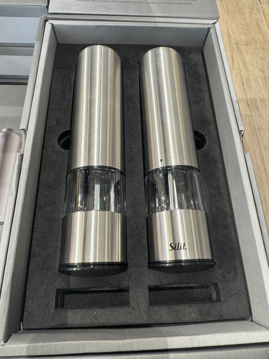 Elektrinis druskos ir pipirų malūnėlių komplektas