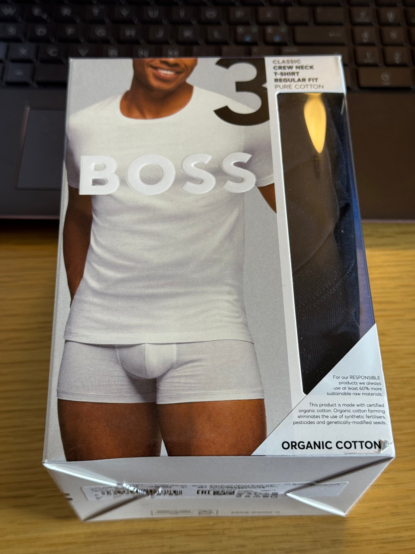 Boss 3 vnt marškinėlių rinkiniai MĖLYNI