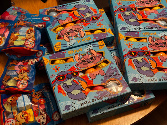 Stitch/ Paw patrol Vonios Bombų rinkiniai