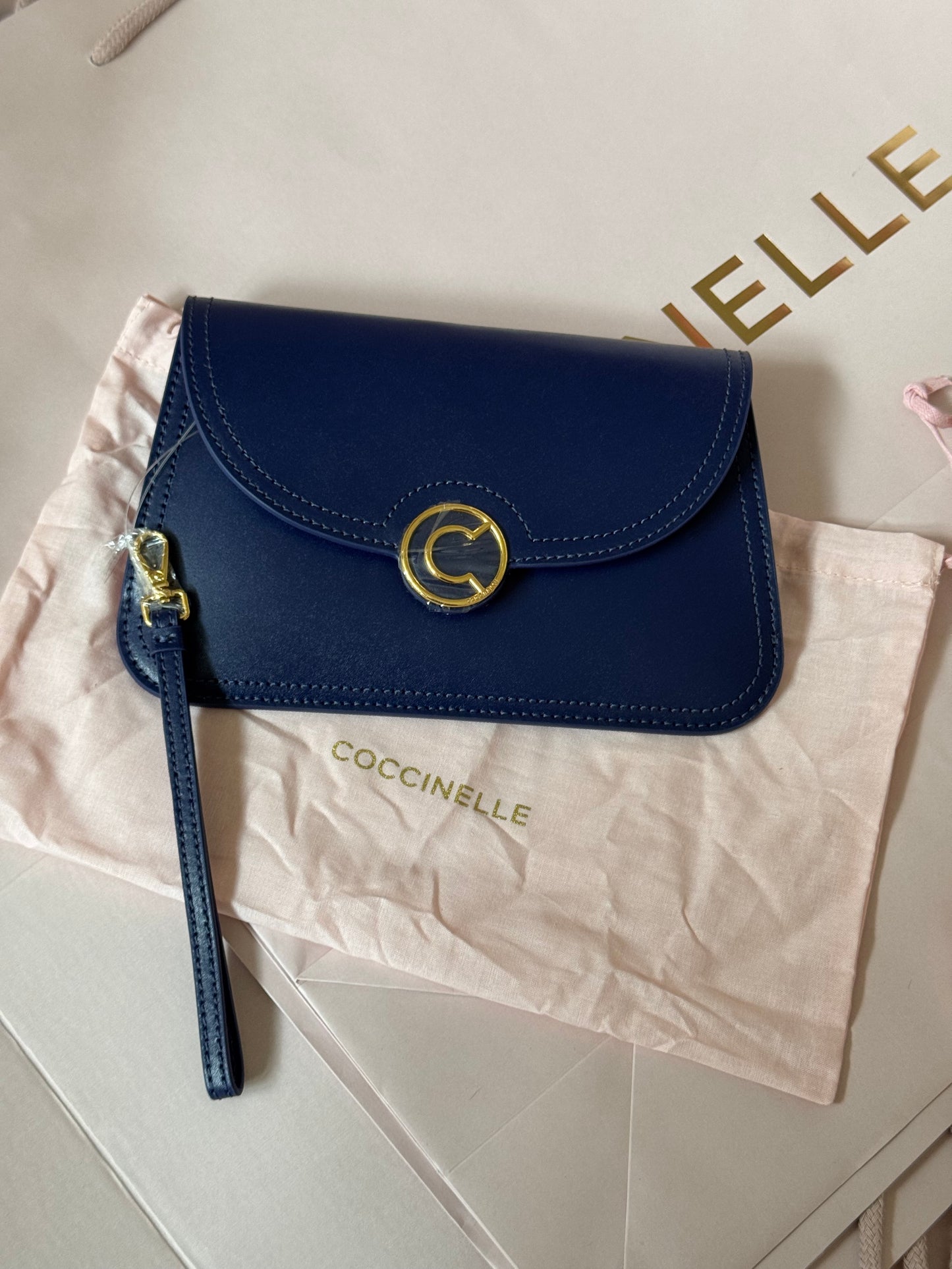 Coccinelle delninė/piniginė navy spalva