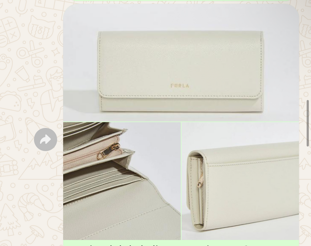 Didelė balta Furla piniginė