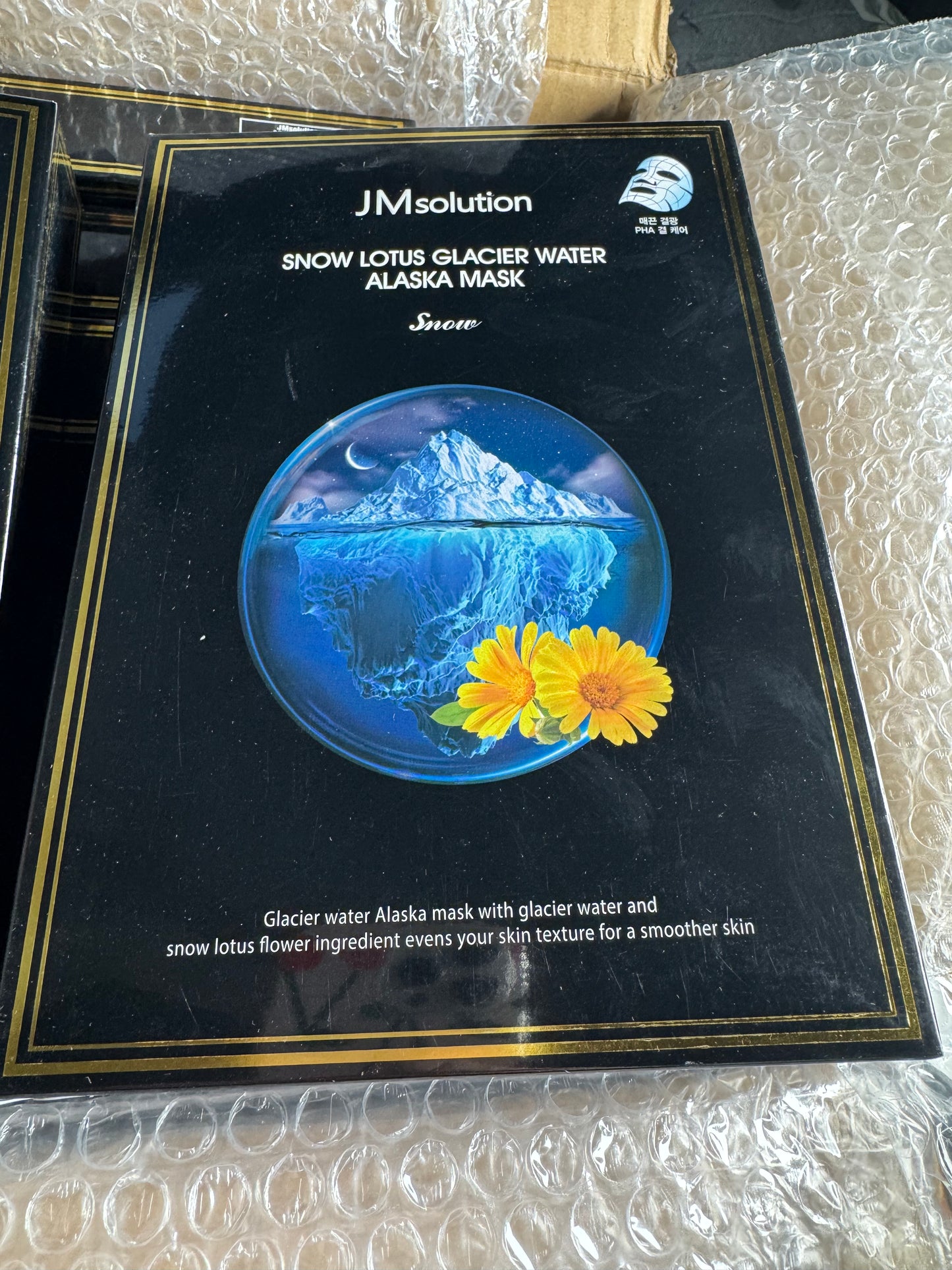 „Snow Lotus“ ledyninio vandens Aliaskos veido kaukių rinkinys, 10 vnt. x 30 ml