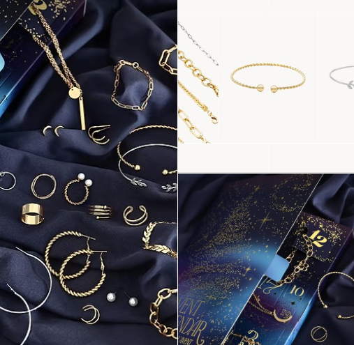 Advento kalendorius su papuošalais