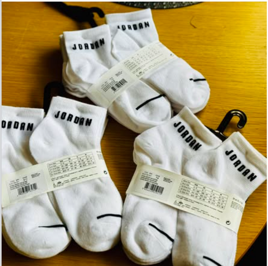 Jordan 6 Porų Kojinių Rinkiniai - Balti