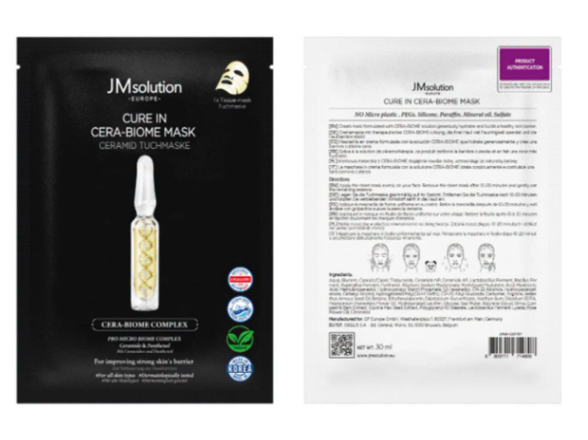 Cure in Cera-Biome“ veido kaukė skirta odai drėkinti ir prižiūrėti