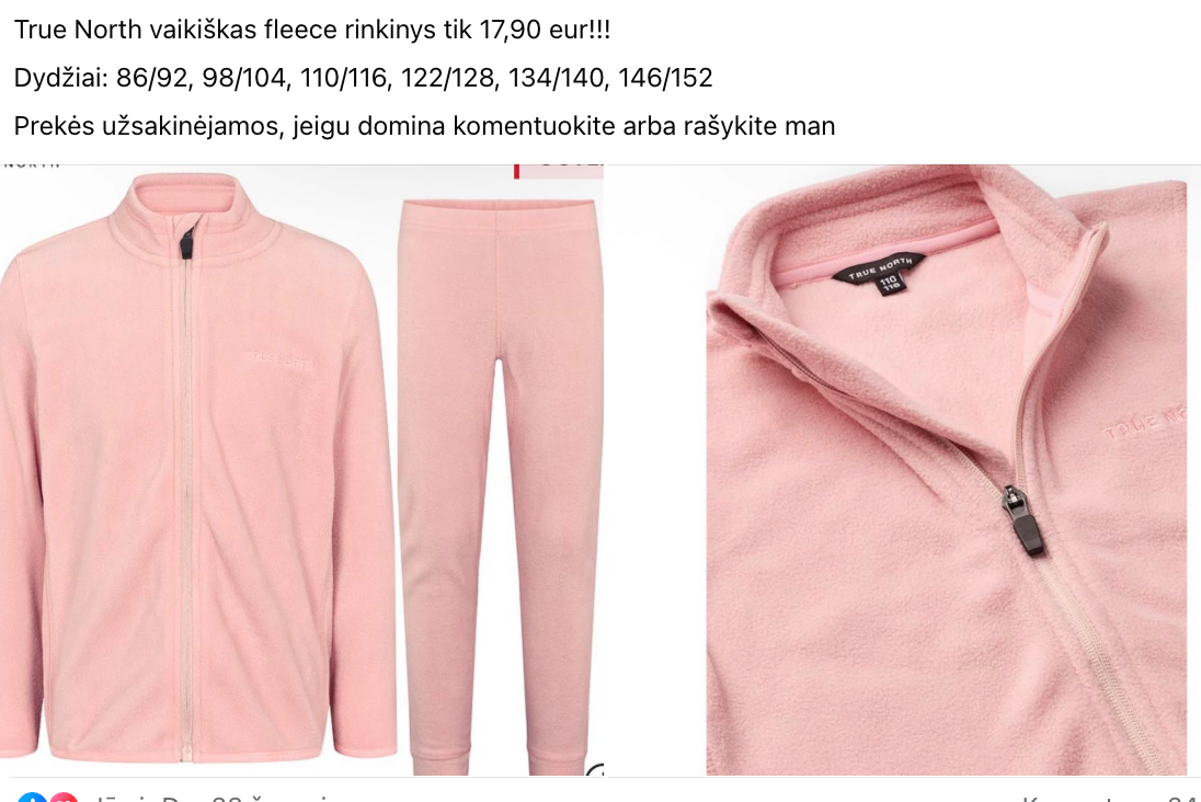 True North vaikiškas fleece rinkinys
