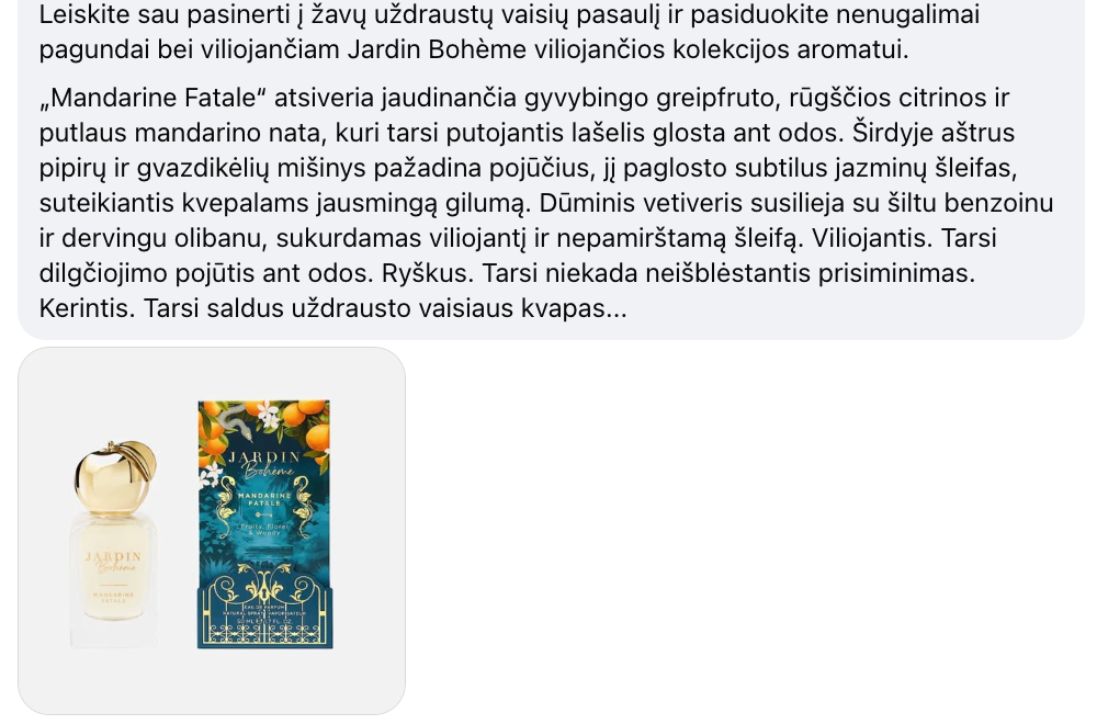Jardin Bohème Mandarine Fatale kvepalai 50 ml