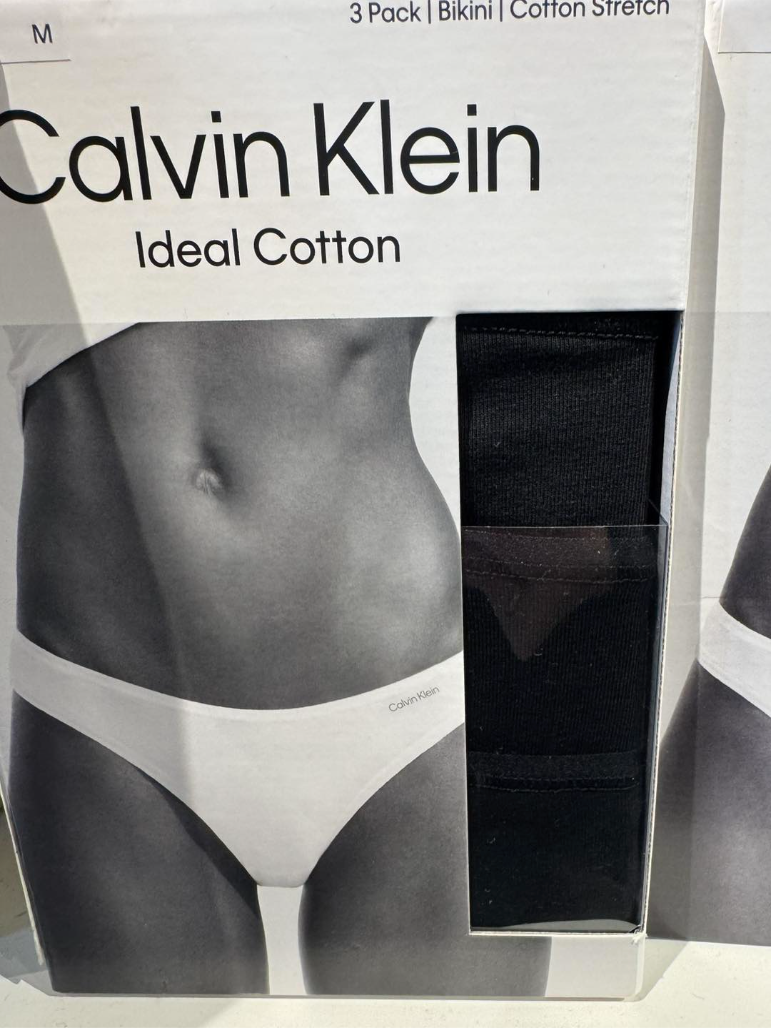 Calvin Klein moteriški apatiniai 3 vnt. Juodi