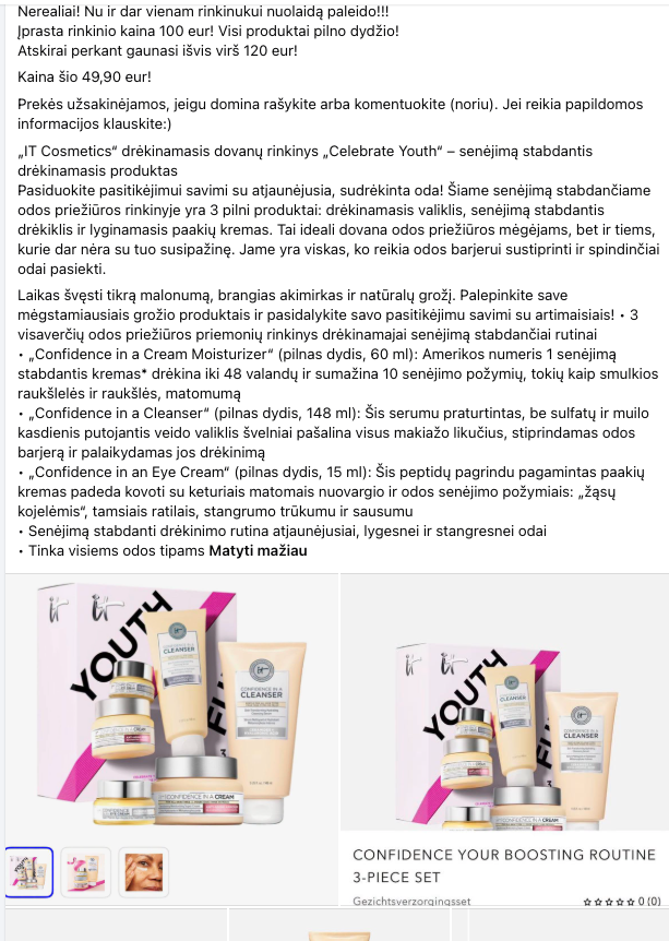IT Cosmetics Celebrate Youth trijų dalių veido priežiūros rinkinys