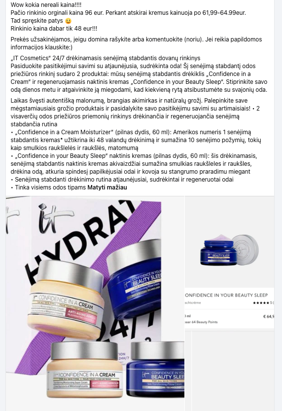 IT Cosmetics 24/7 dviejų kremų veido priežiūros rinkinys